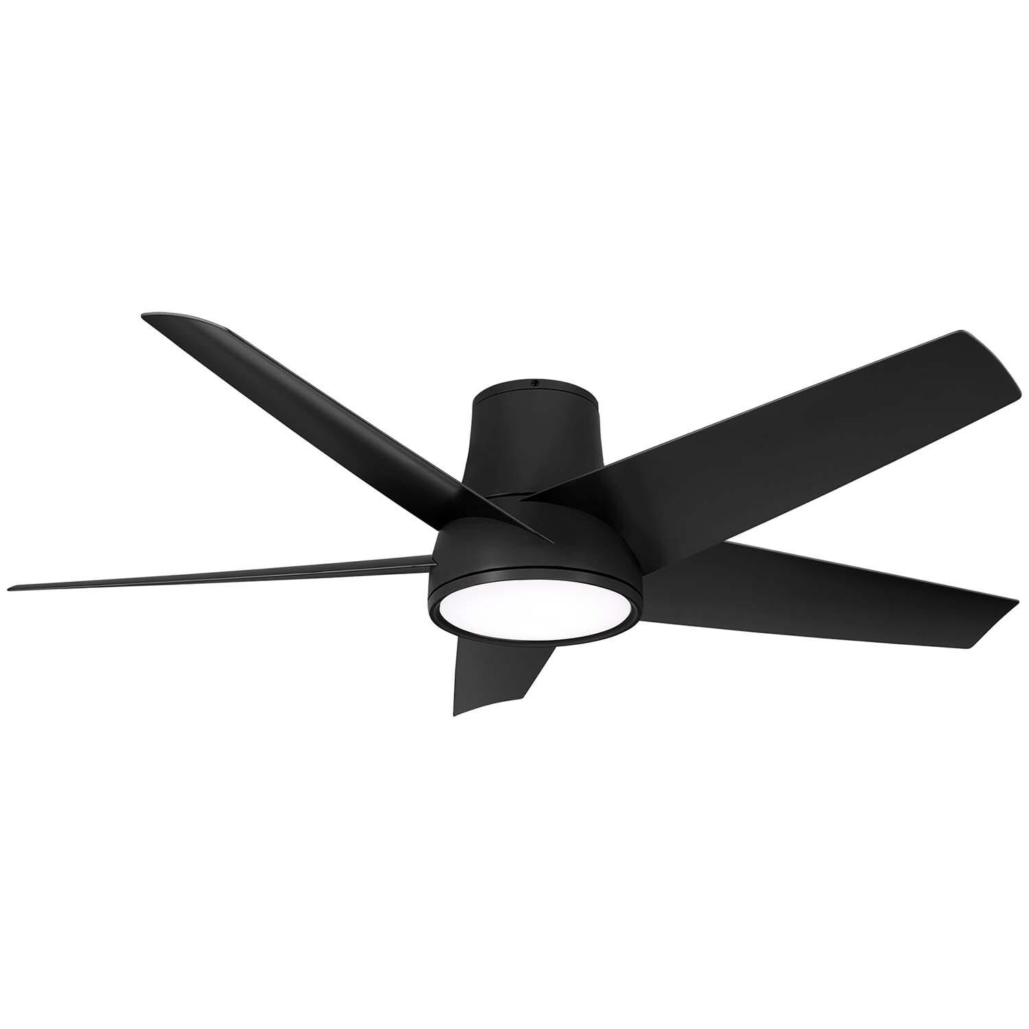 58-in F782L-CL Chubby II Fan in Coal Black w/ Coal Black Blades by Minka-Aire - White Background thumbnail