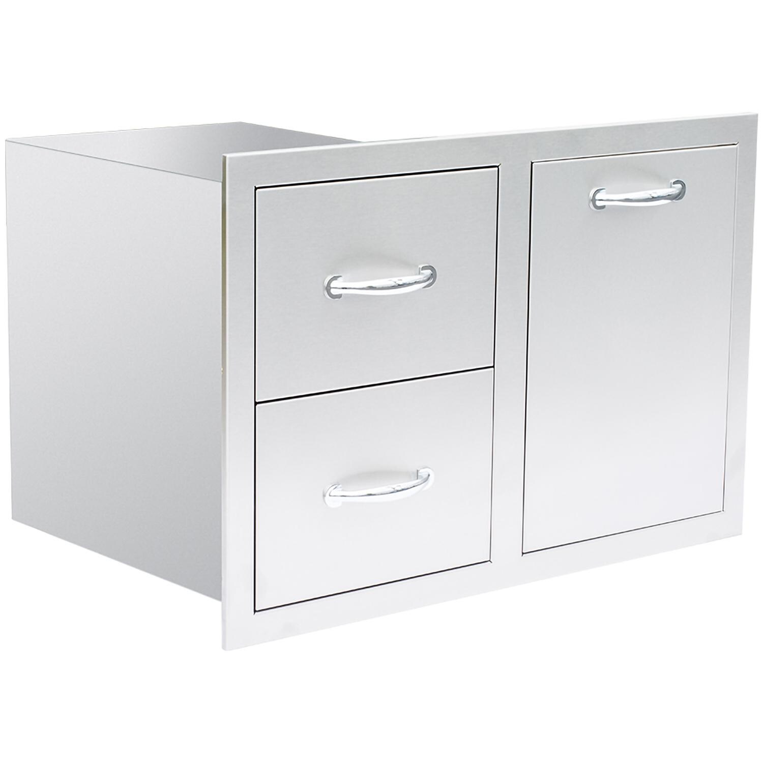 Summerset Double Drawer & Propane Tank Storage Combo - SSDC2-33LP - Tank Drawer Closed thumbnail