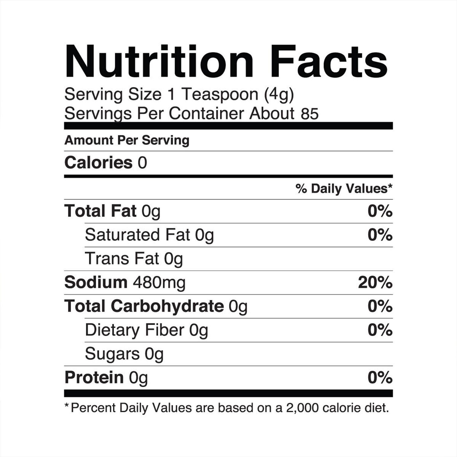 recteq RT-RSBDL BBQ Rub & Sauce Seasoning Bundle - Heffer Dust - Nutrition Facts - Detail thumbnail