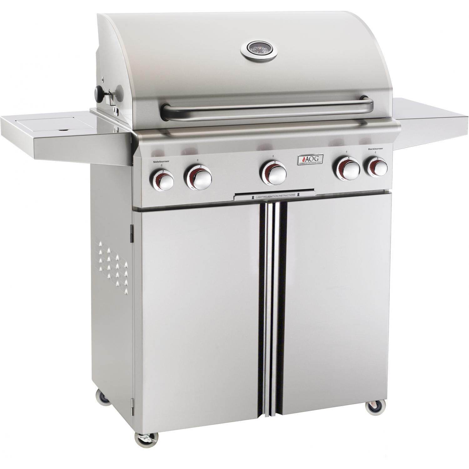 American Outdoor Grill T-Series 30-Inch 3-Burner Freestanding Propane Gas Grill W/ Rotisserie & Single Side Burner - 30PCT thumbnail