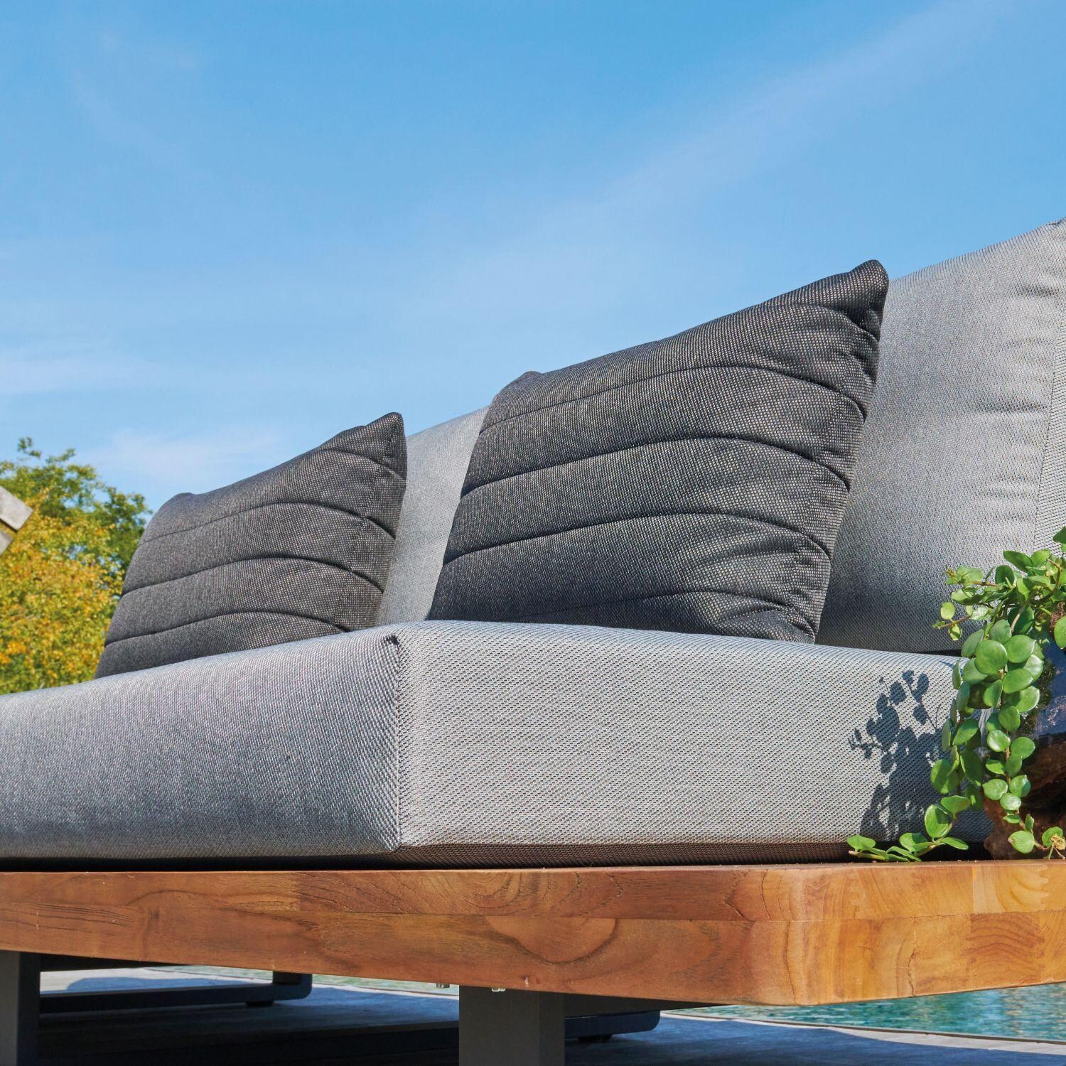 Kettler Fabric Carbon 26 x 18 Line Throw Pillow - Outdoor Sofa - Lifestyle thumbnail