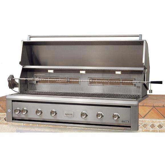 Luxor LED Series 54-Inch Built-In Natural Gas Grill With Rotisserie - AHT-54RCV-L-BI-NG