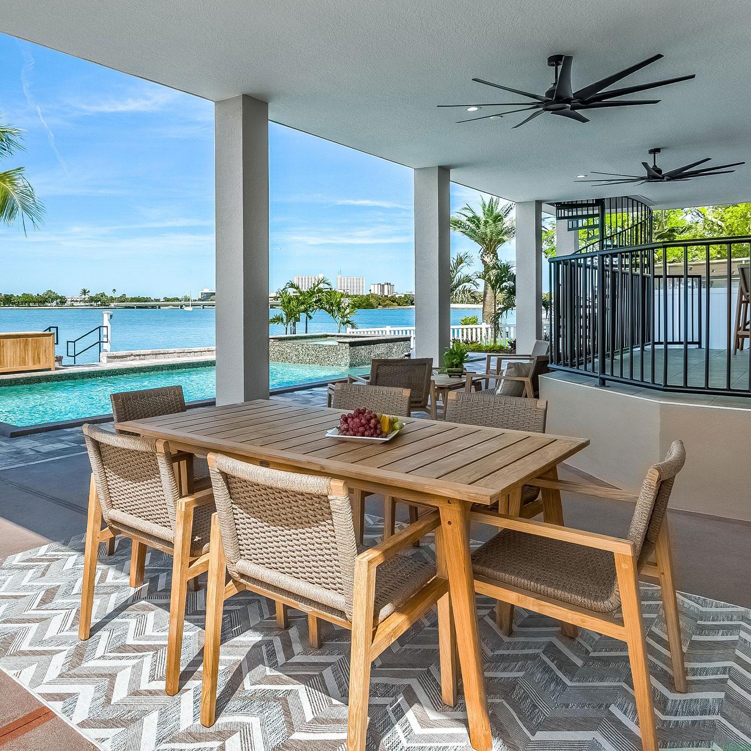 Admiral 70 Inch Dining Table by Royal Teak Collection - By The Pool - Lifestyle thumbnail