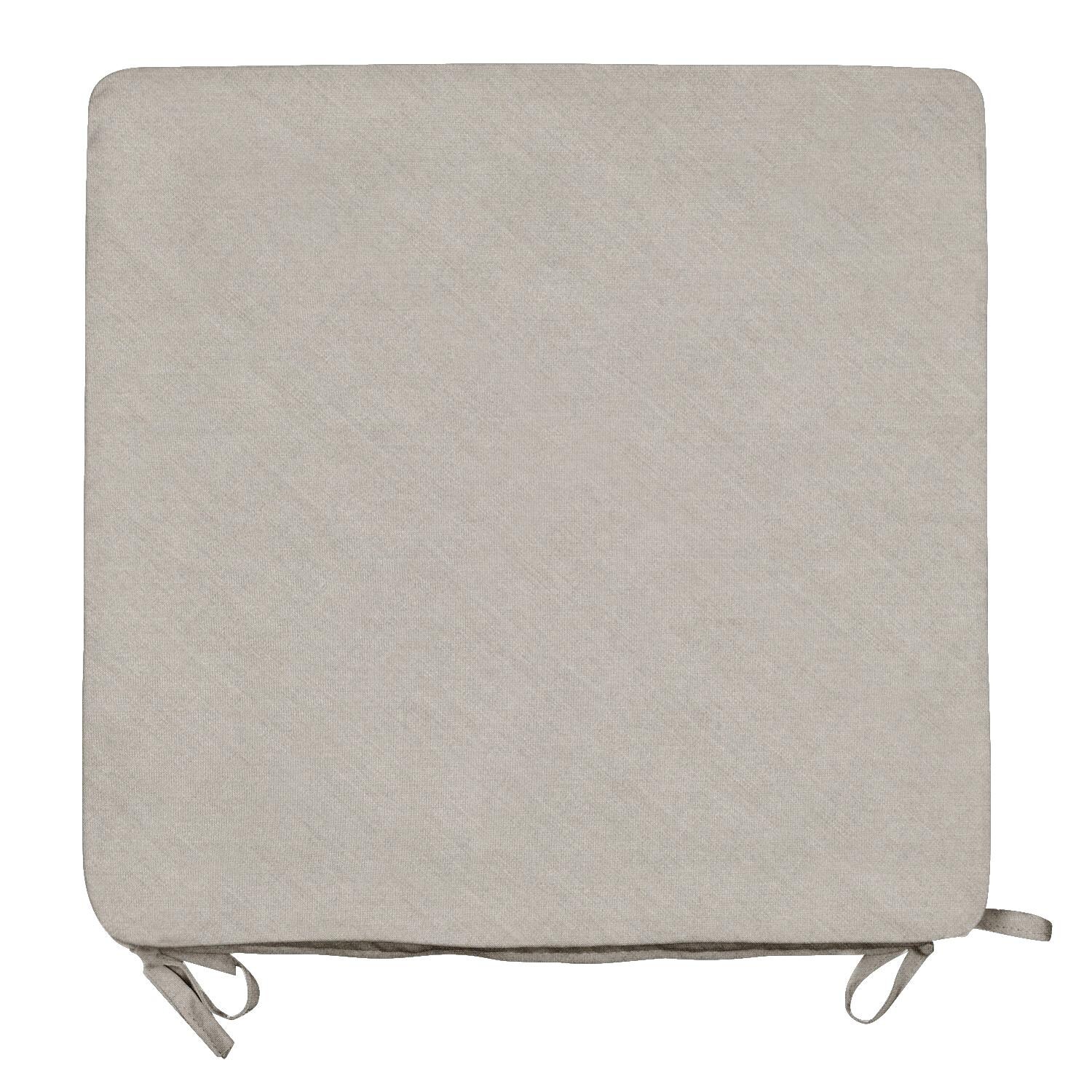 Sunbrella Cast Ash Small Outdoor Replacement Seat Cushion W/ Knife Edge By UltimatePatio.com - Top View thumbnail