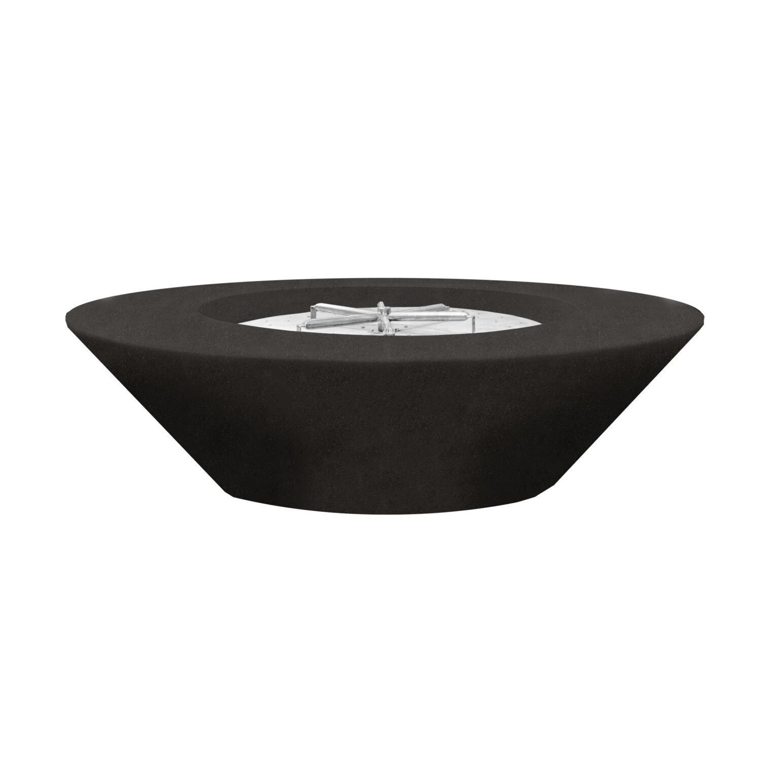 Embarcadero 60-in Round GFRC Natural Gas Fire Pit in Ebony by Prism Hardscapes