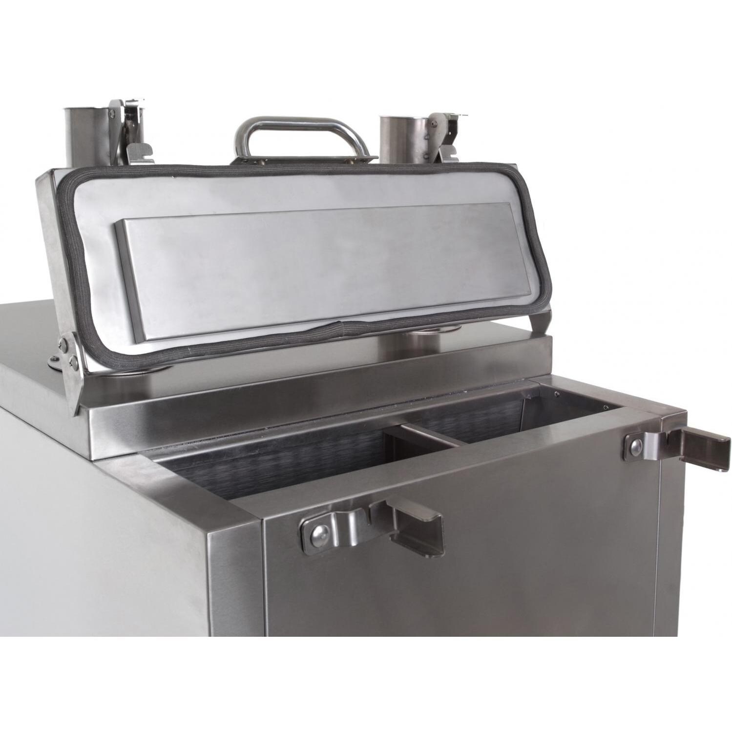 Fire Magic Charcoal BBQ Meat Smoker On Stand - Firebox Door Detail thumbnail