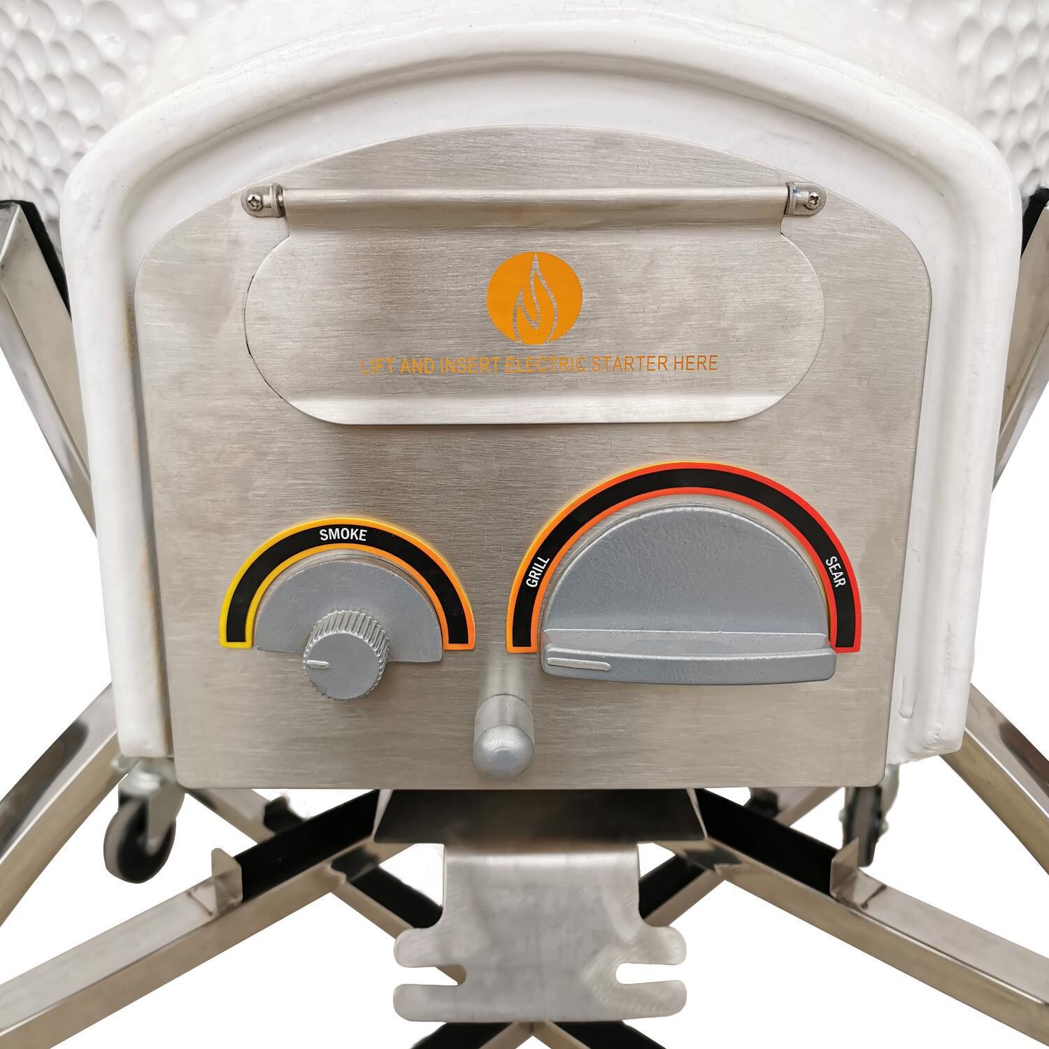 Vision XD-702WC Elite Series Kamado Grill - ProZone Features Color Coded Smoking And Grill Knobs thumbnail