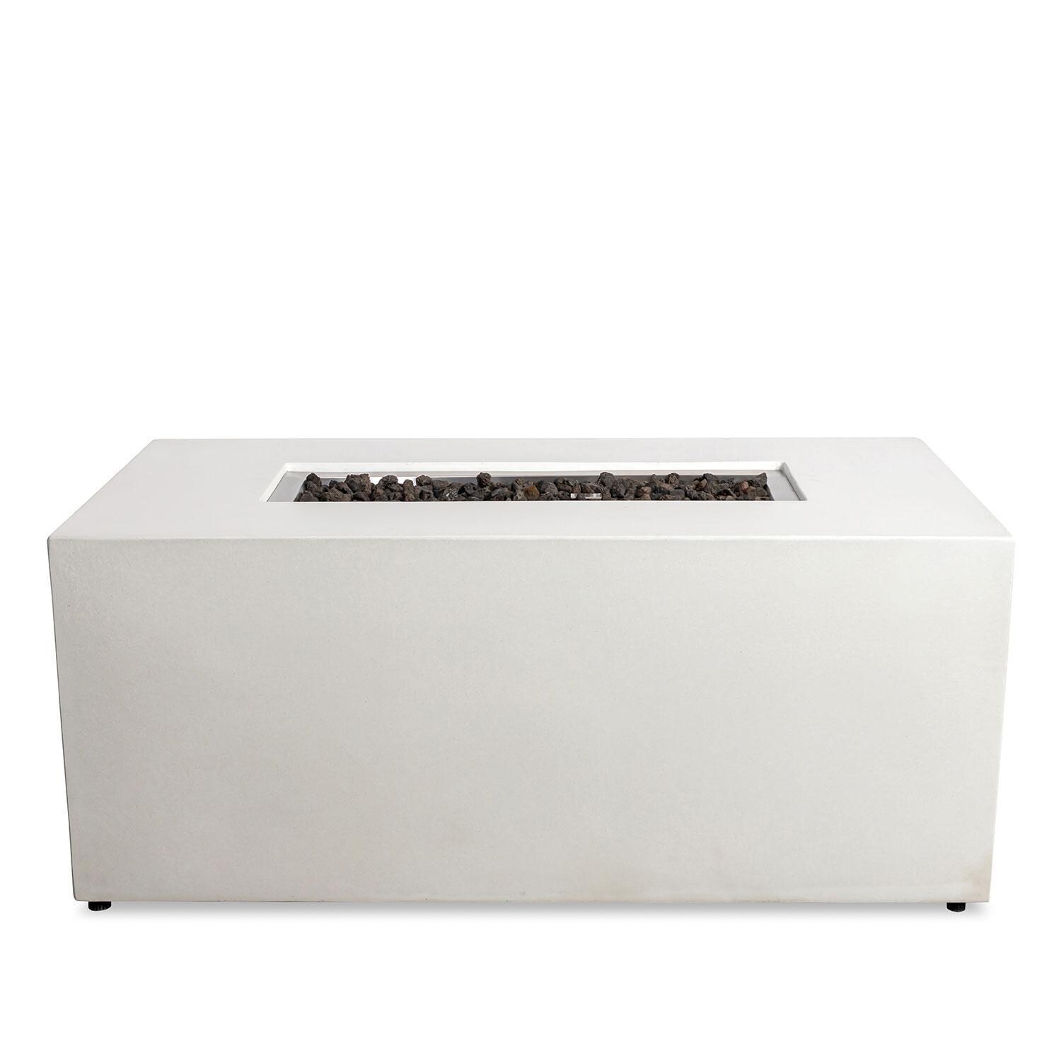 Glenwood 55-in Rectangular Concrete Propane Fire Pit in White by Lakeview Outdoor Designs - Off - White Background thumbnail