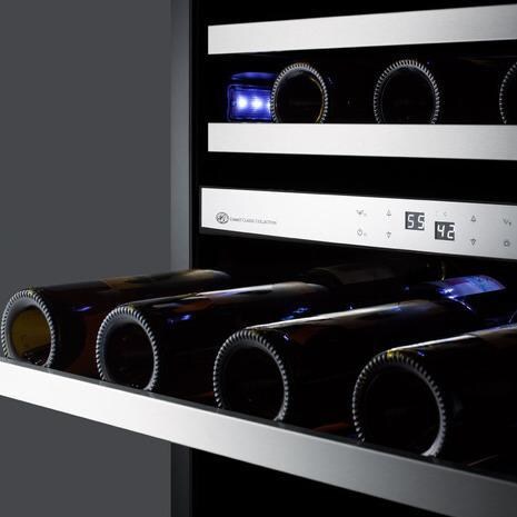 Summit Classic 46-Bottle Dual Zone Wine Cooler - CL24WC2 - Sliding Shelves  thumbnail
