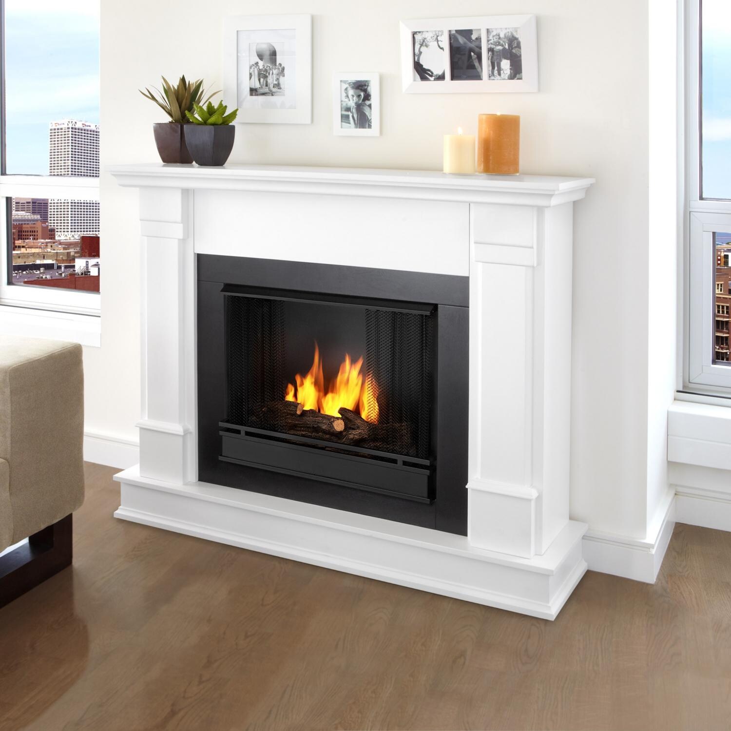 Real Flame Silverton 48-Inch Gel Fireplace - Shown Installed in Room thumbnail
