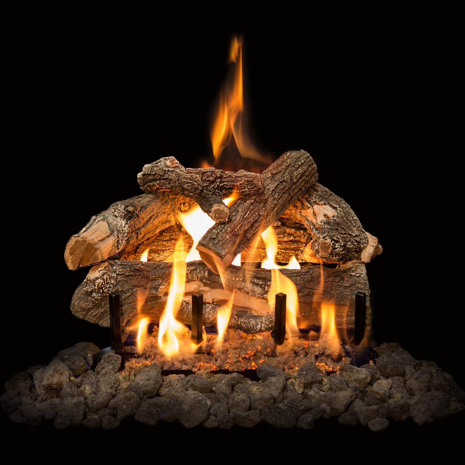 Grand Canyon 18Inch Arizona Weathered Oak Vented Propane Log Set W/ 2