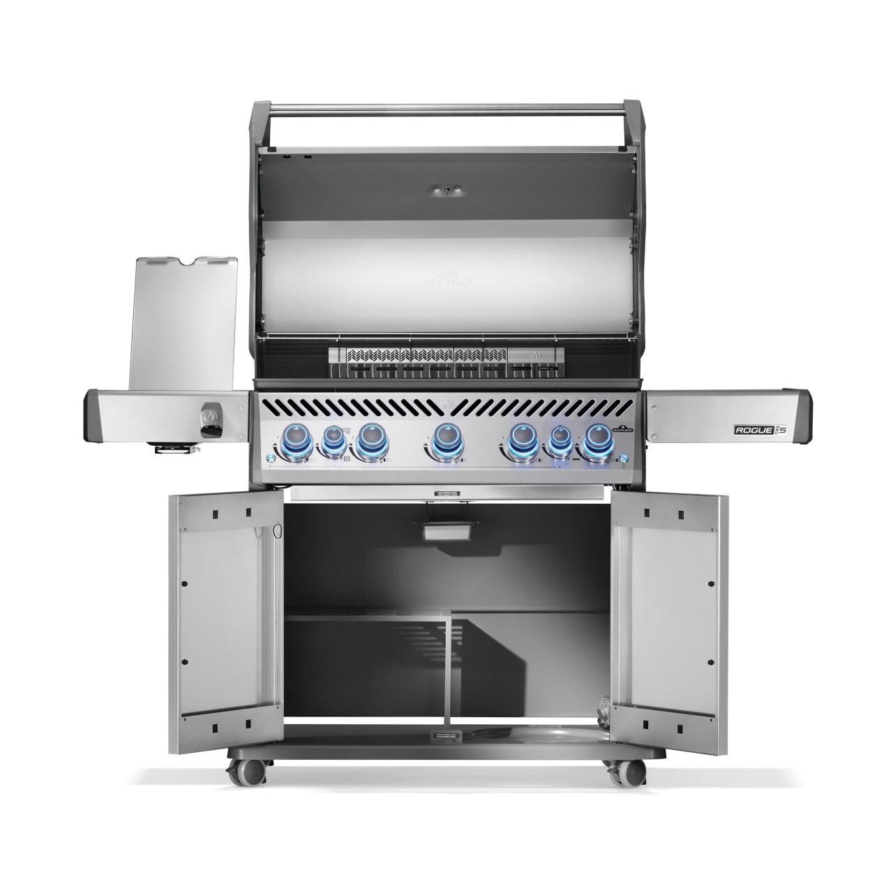 Napoleon RPS625RSIBPSS-2 Rogue PRO-S 625 5-Burner Propane Grill w/ Infrared Side & Rear Burner - Stainless Steel - RPS625RSIBPSS-2 - Open - White Background