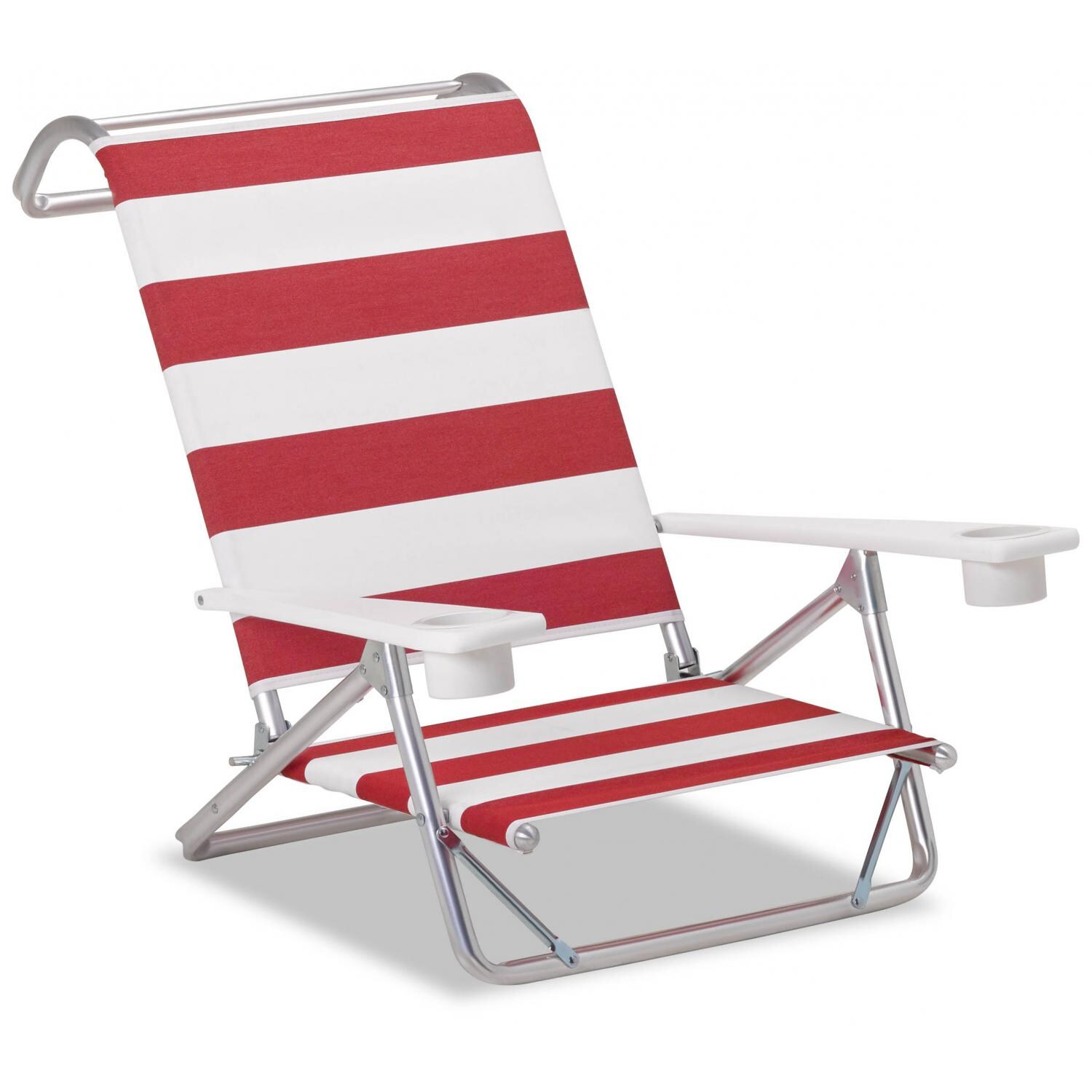 Original Mini-Sun Folding Aluminum Beach Chair With Cupholders By Telescope Casual - Ross
