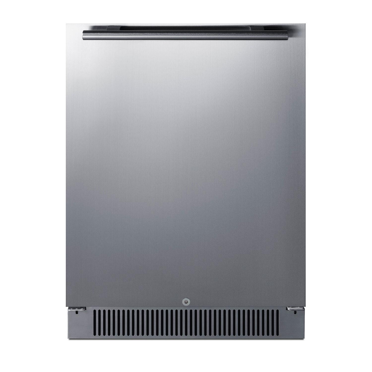 Summit SPR623OS 24 Inch 4.6 Cu. Ft. Outdoor Black Refrigerator - Display - White Background thumbnail