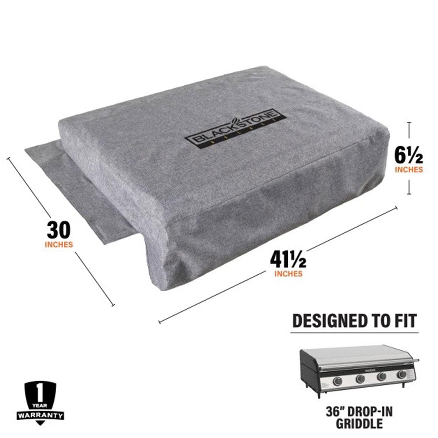 Blackstone 5958 Cover for 36 Inch Built-in Griddle - Dimensions - Diagram thumbnail
