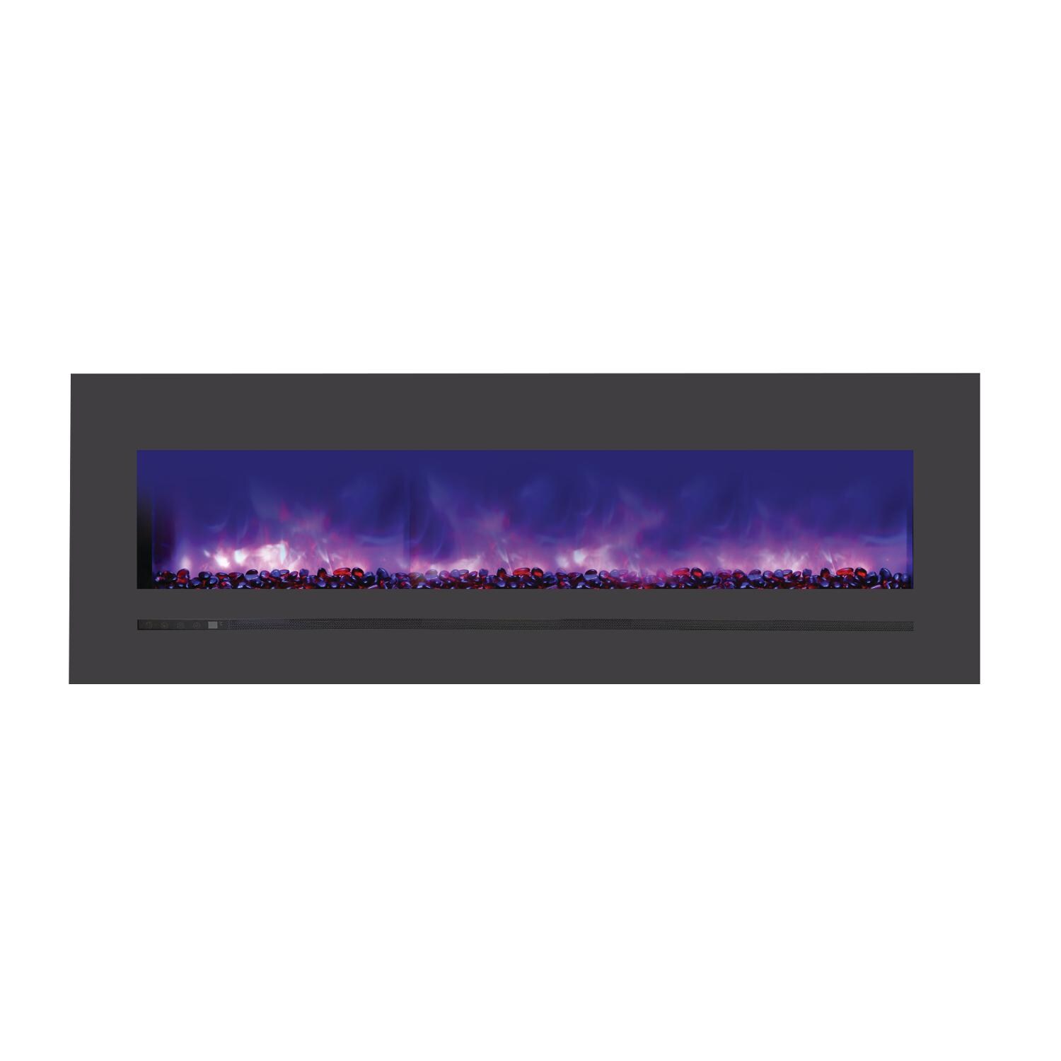 Sierra Flame by Amantii 60-inch Wall Mount/Flush Mount Electric Fireplace - Purple thumbnail