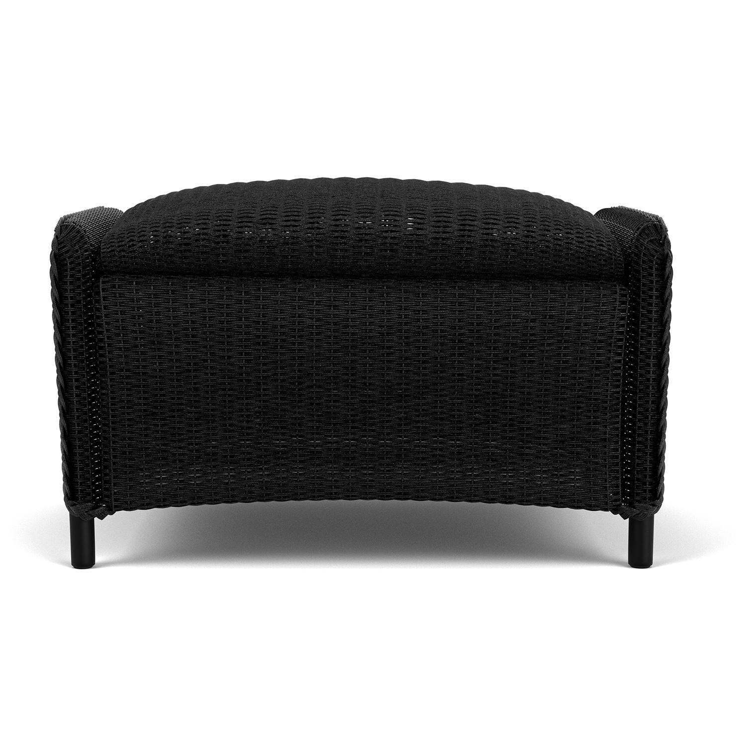 Lloyd Flanders Reflections Ottoman, Padded in Ebony Finish - Back thumbnail