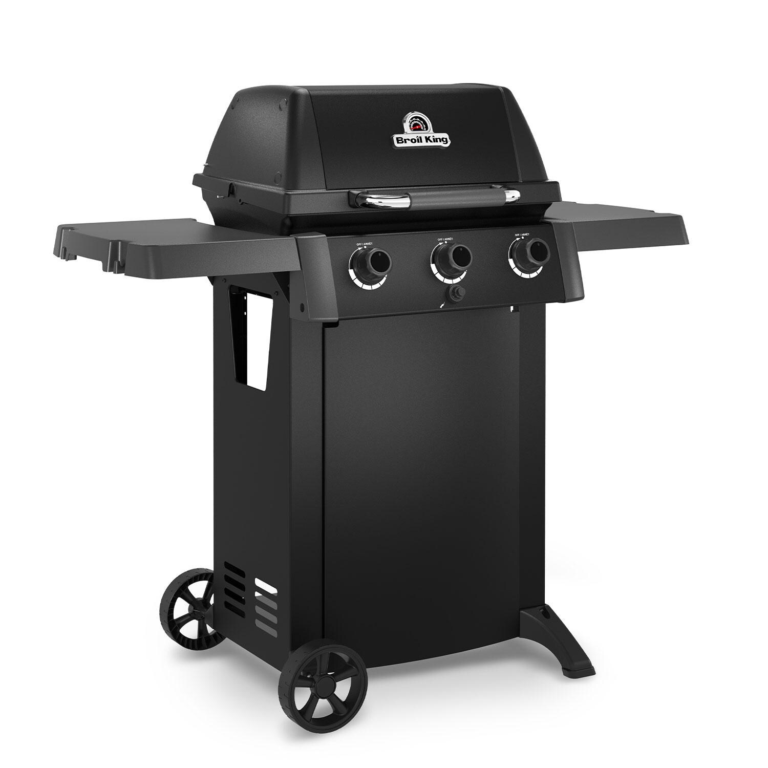 Broil King 814954 Gem 310 Shadow 3 Burner Propane Grill - Angled Right - White Background thumbnail