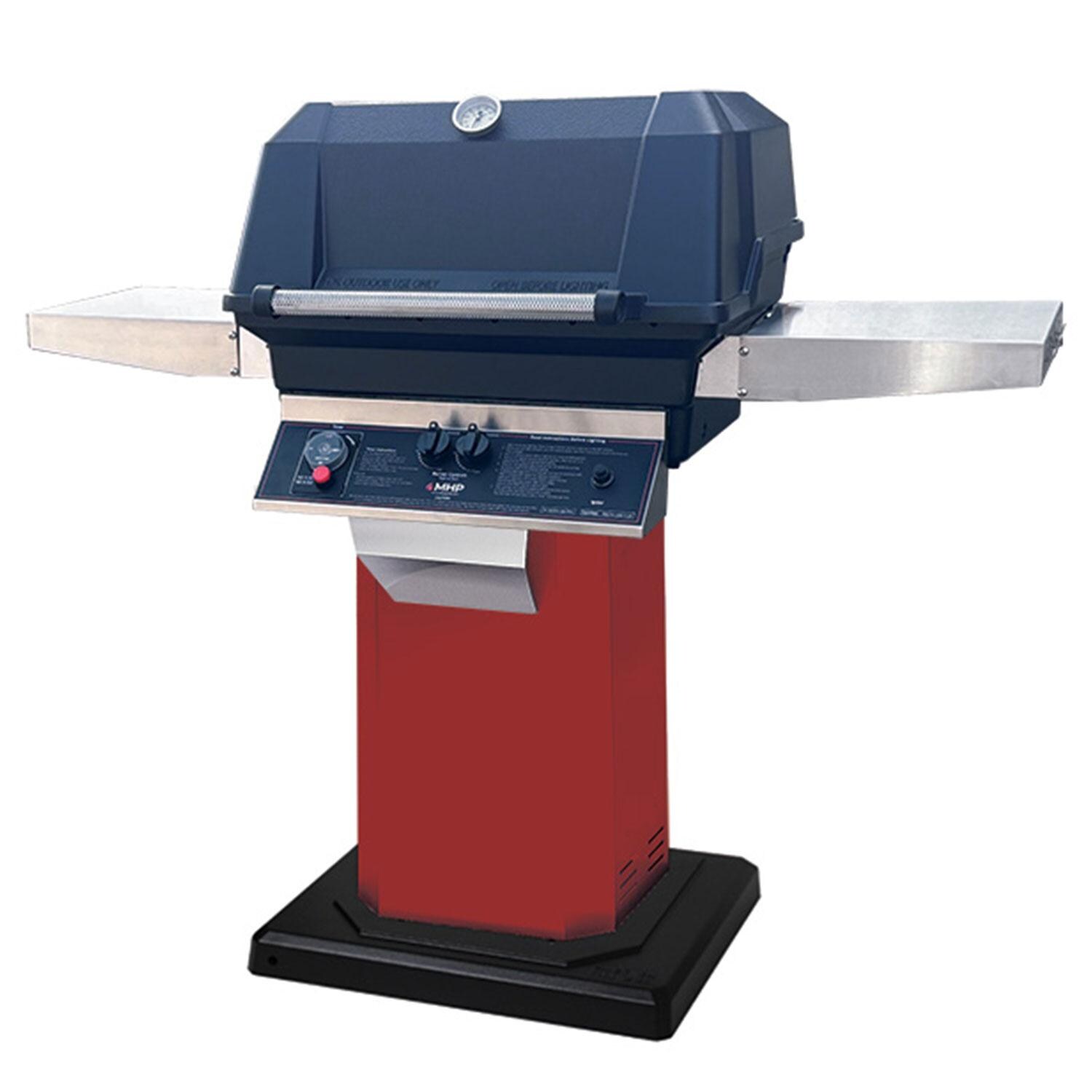 MHP Natural Gas Timer Grill w/ Ember Red Grill Column & Permanent Base - Display - White Background thumbnail