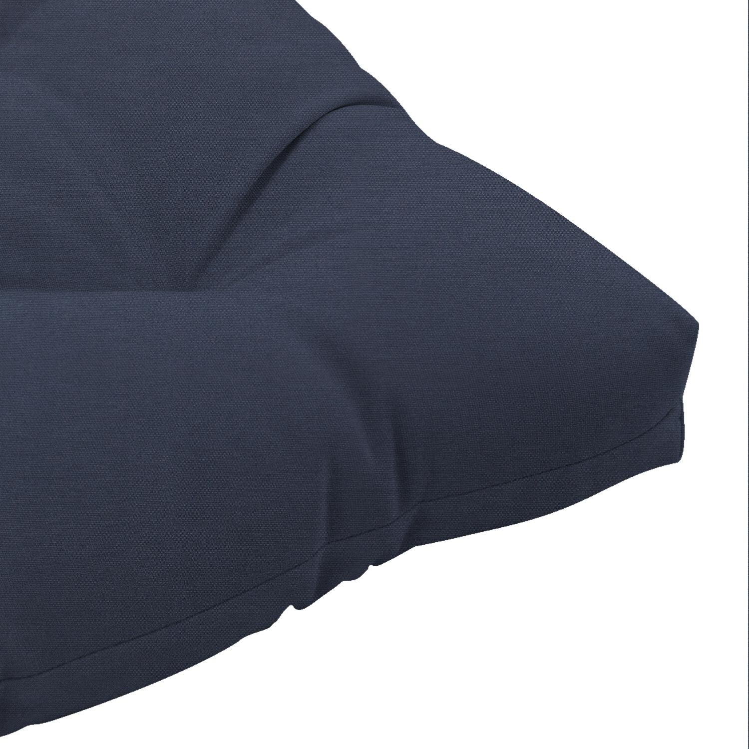 Sunbrella Canvas Navy Small Outdoor Replacement Seat Cushion By UltimatePatio.com - Corner Detail thumbnail