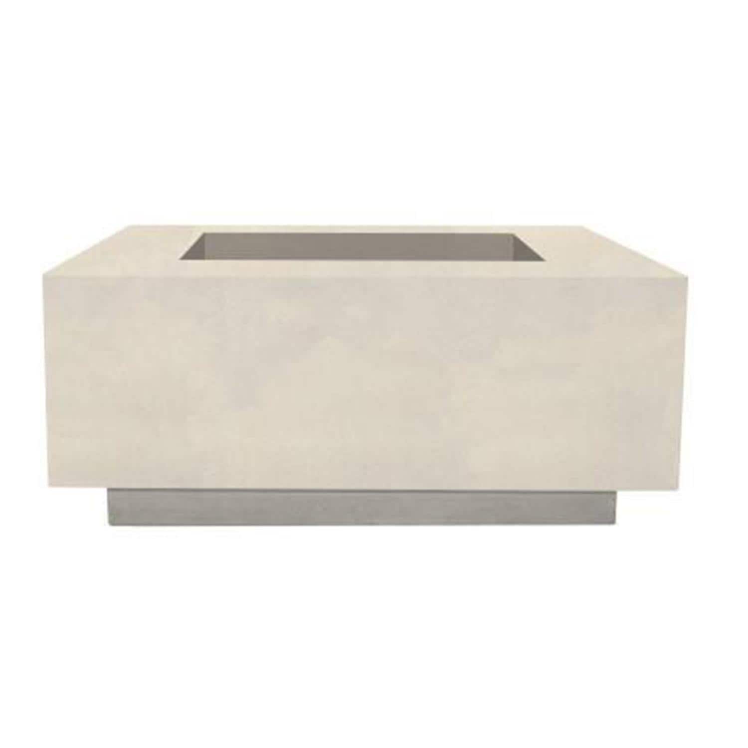 Tavola 42 Inch Square Glass Fiber Reinforced Concrete Natural Gas Fire Pit Table in Coastal by Prism Hardscapes - White Background thumbnail
