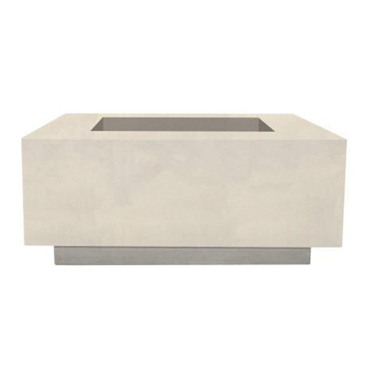 Tavola 42 Inch Square Glass Fiber Reinforced Concrete Natural Gas Fire Pit Table in Coastal by Prism Hardscapes - White Background thumbnail