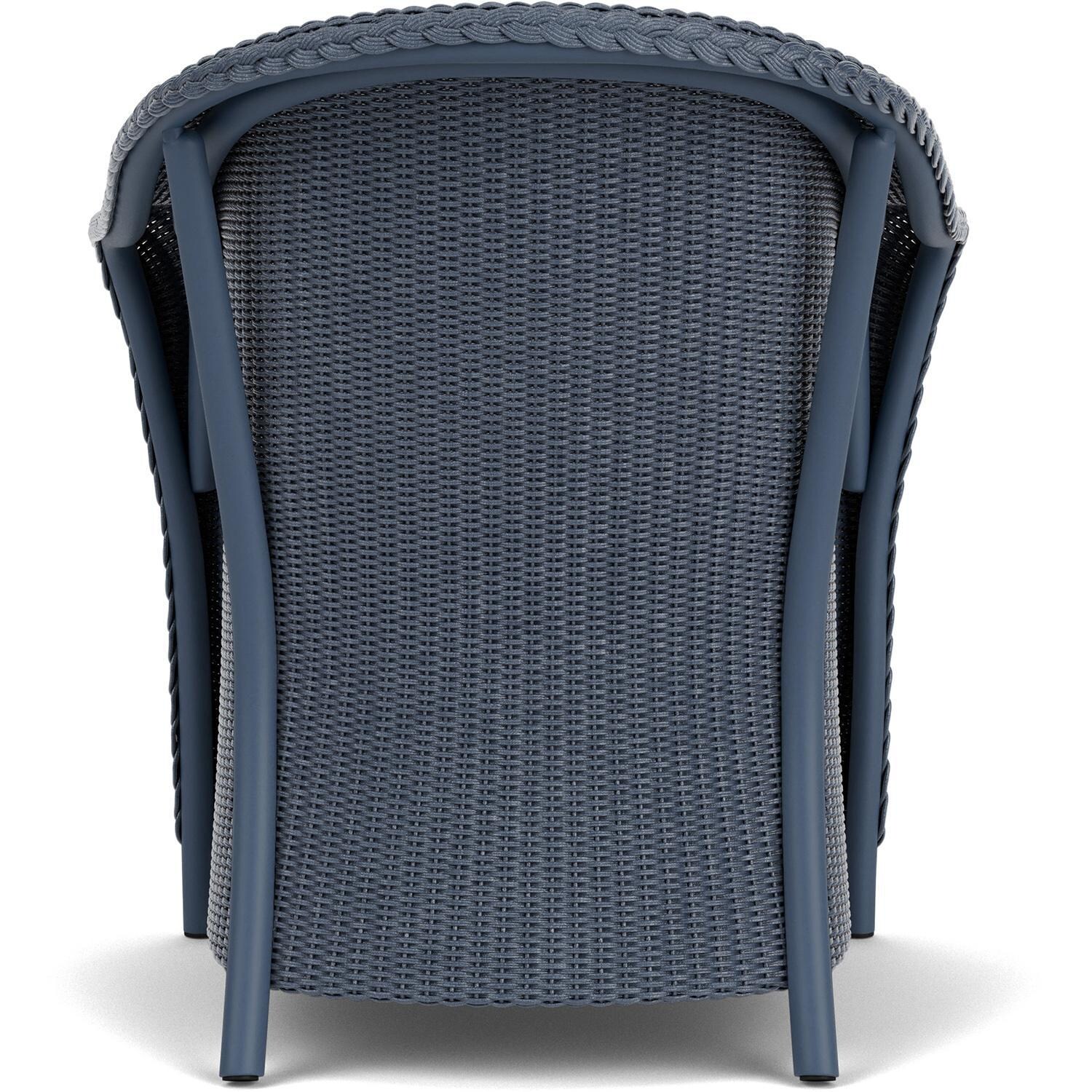 Lloyd Flanders Reflections Dining Armchair W/ Padded Seat in Denim Blue Finish - Back thumbnail