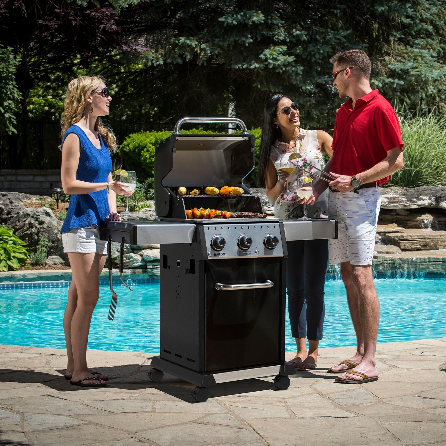 Broil King 874214 24 Inch Baron 320 PRO Propane Gas Grill - Family Talk By Grill - Lifestyle thumbnail