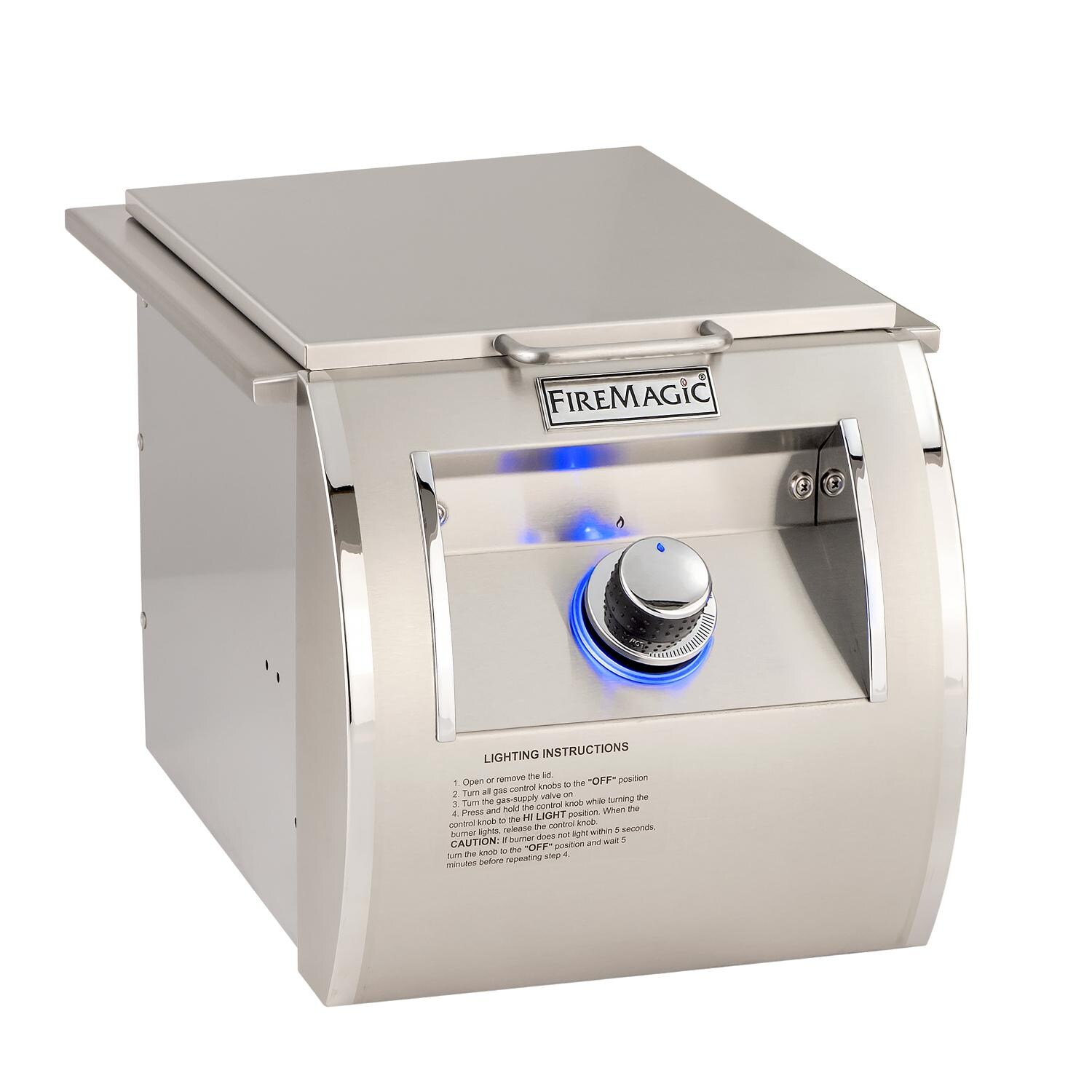 Fire Magic - 32795-1P - Echelon Diamond Propane Gas Single Side Burner - Lid On thumbnail