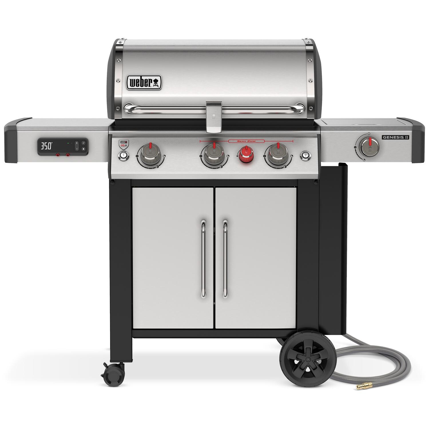 Weber Genesis II SX-335 Natural Gas Smart Grill with Sear Burner & Side Burner - Stainless Steel - 66006601