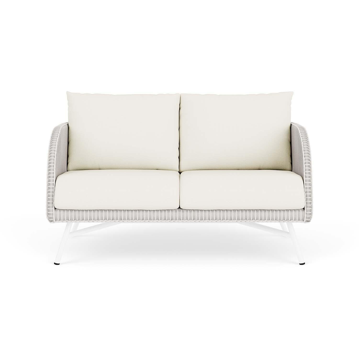 Essence Lloyd Loom Loveseat in White/Sailcloth Salt by Lloyd Flanders