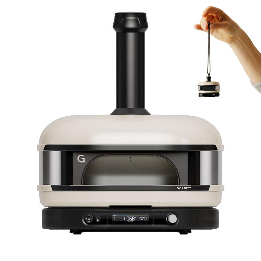 Gozney GMPBNUS1625 Dome Gen 2 Propane Pizza Oven - Bone - Shown w/ Holiday Ornament - White Background thumbnail