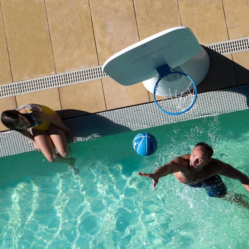 Ledge Lounger Hoopstr Basketball Goal - Blocking the Shot - Lifestyle thumbnail