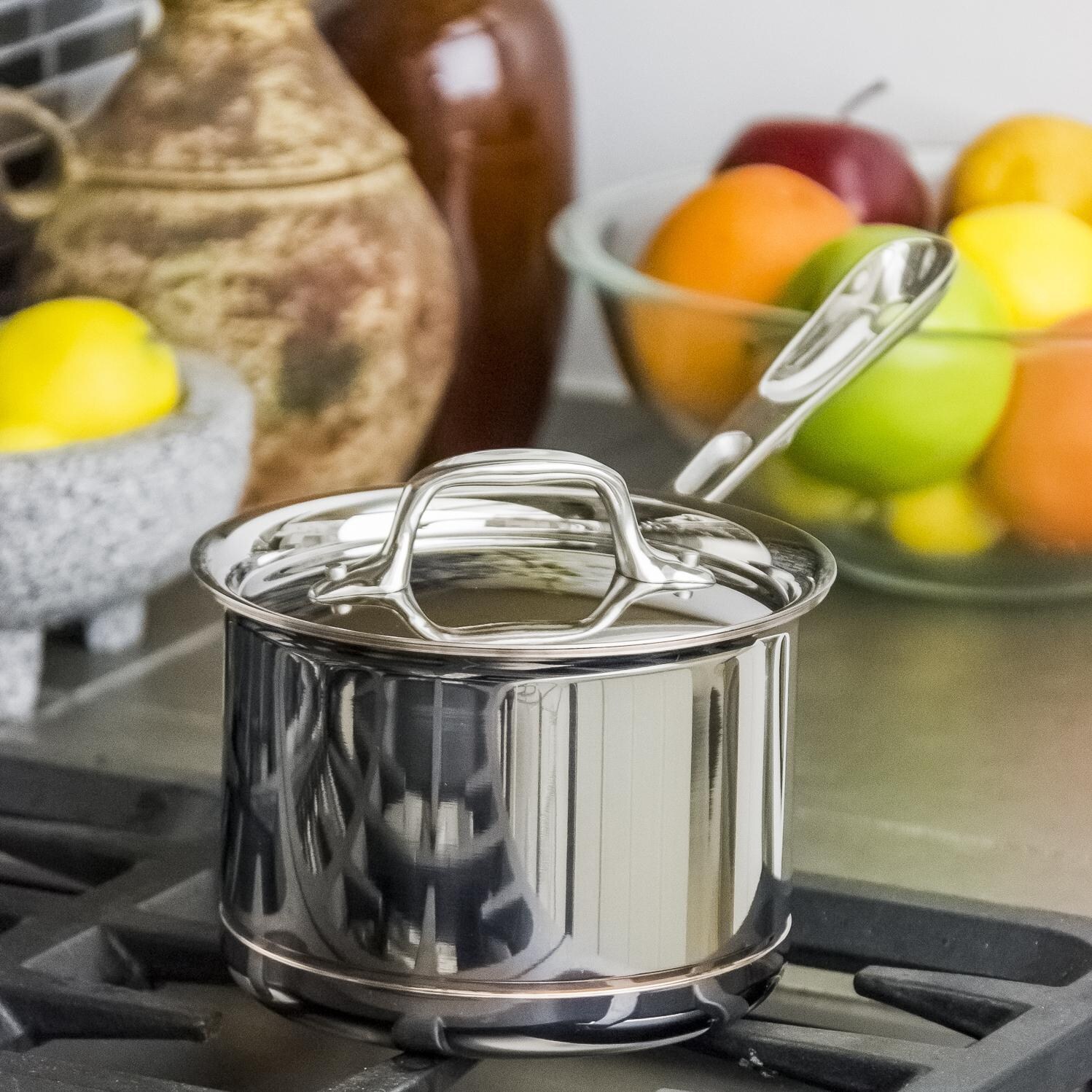 All-Clad Copper-Core 3-Quart Sauce Pan With Lid thumbnail