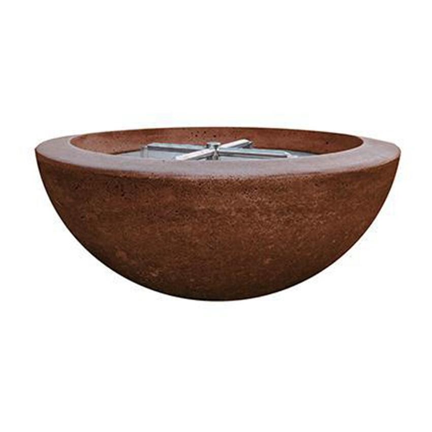 Moderno 2 29-in Round GFRC Natural Gas Fire Bowl in Cafe by Prism Hardscapes