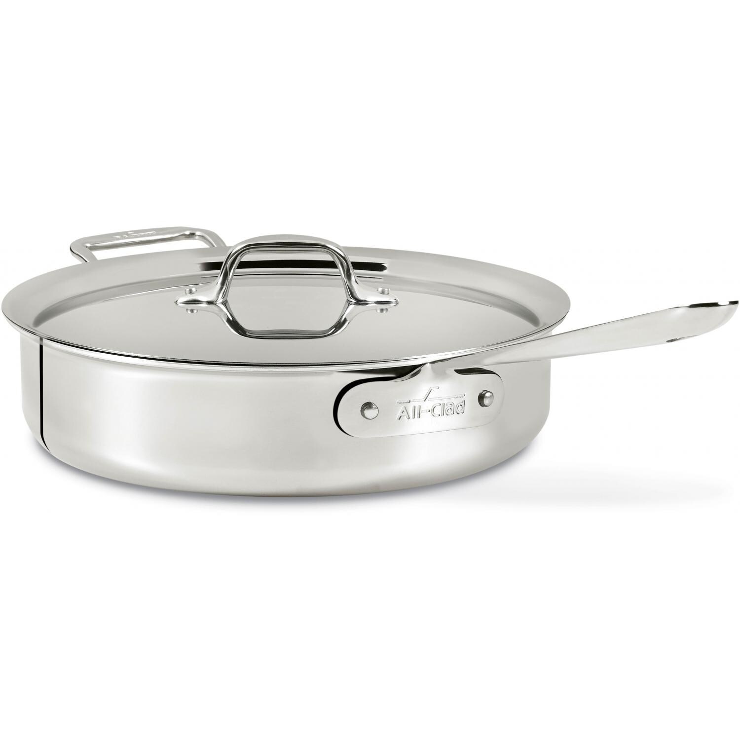 All-Clad Stainless 4-Quart Saute Pan With Loop Handle And Lid : BBQGuys