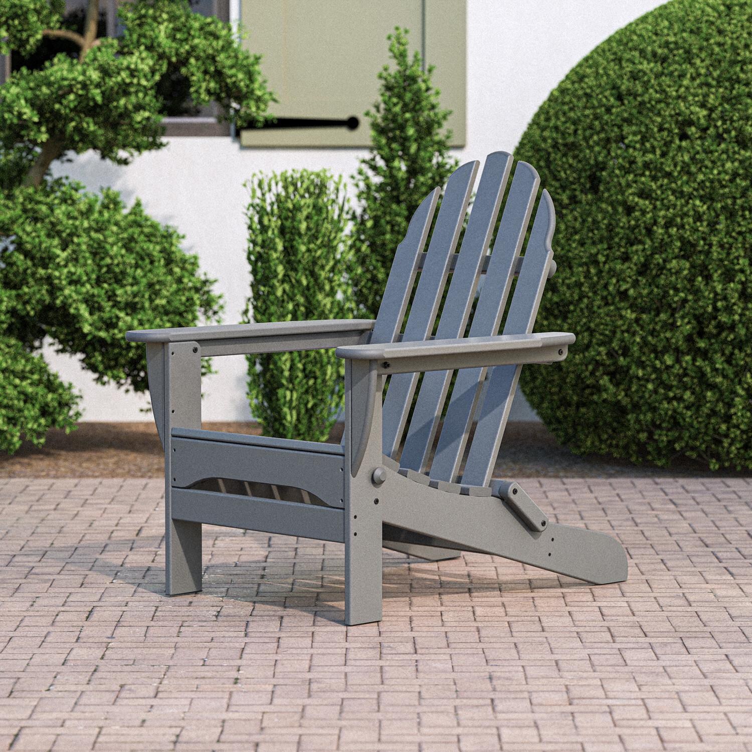 POLYWOOD AD5030GY Classic Folding Adirondack Chair thumbnail