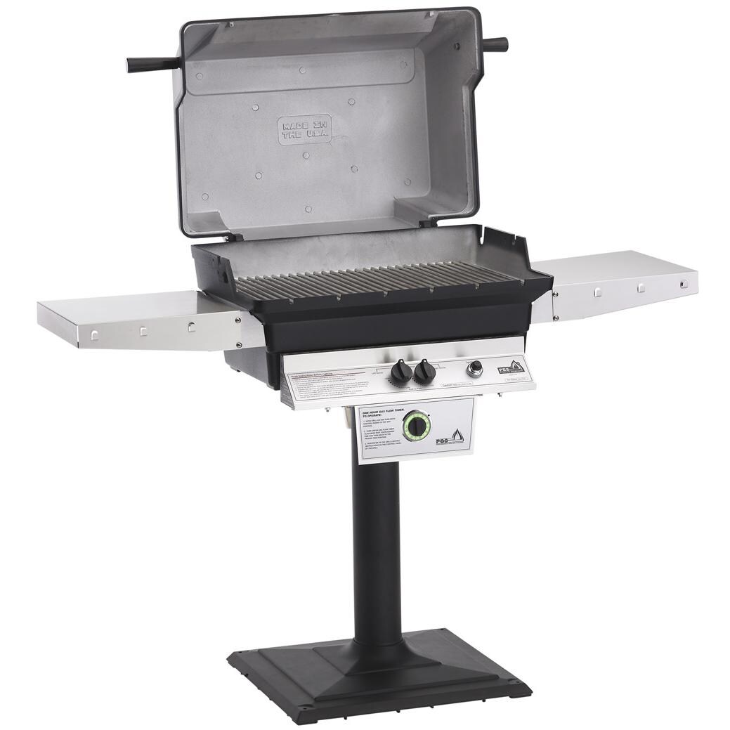 PGS T-Series T40 Commercial Cast Aluminum Freestanding Gas Grill - Hood Open thumbnail