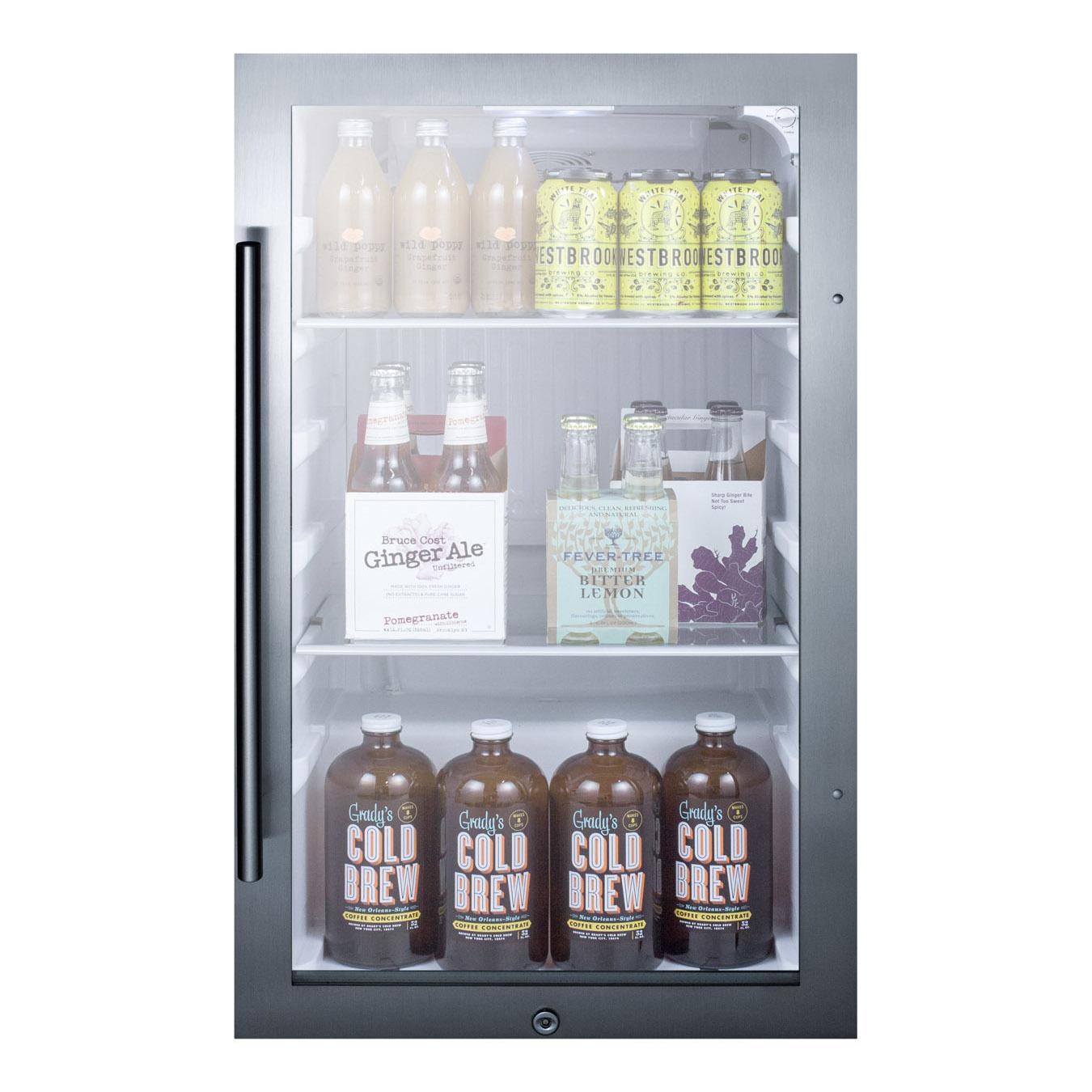 Summit SPR489OSADA Commercial 19-Inch 3.1 Cu. Ft. ADA Compliant Shallow Depth Outdoor Rated Beverage Cooler - Full thumbnail