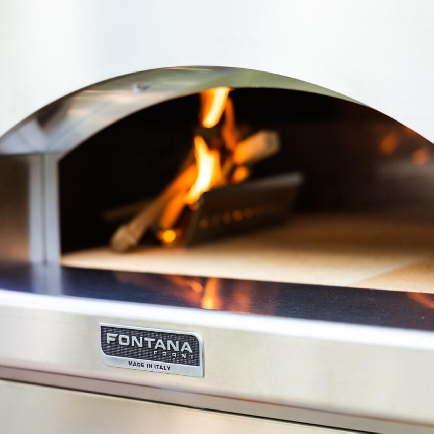 Fontana Forni FTMARIN-R Marinara Wood-Fired Pizza Oven On Cart - Red - Lifestyle thumbnail