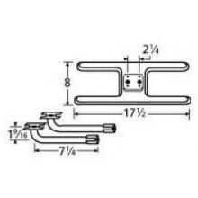 Stainless Steel H Twin, Centered, 2.25 Inch Offset Burner 10902-78002 image