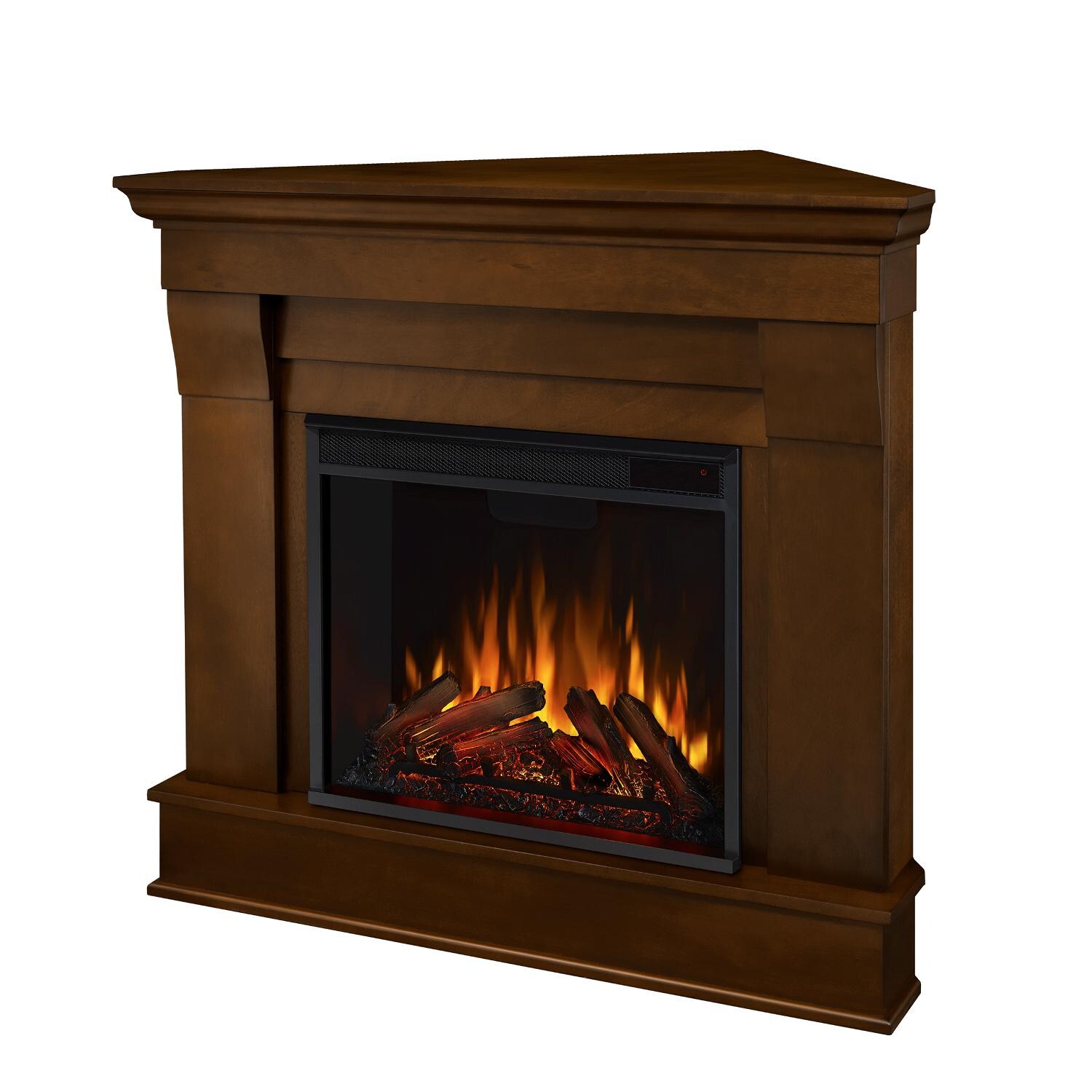 Real Flame - 5950E-E - Chateau 40-Inch Corner Electric Fireplace With Mantel - Espresso - Front thumbnail