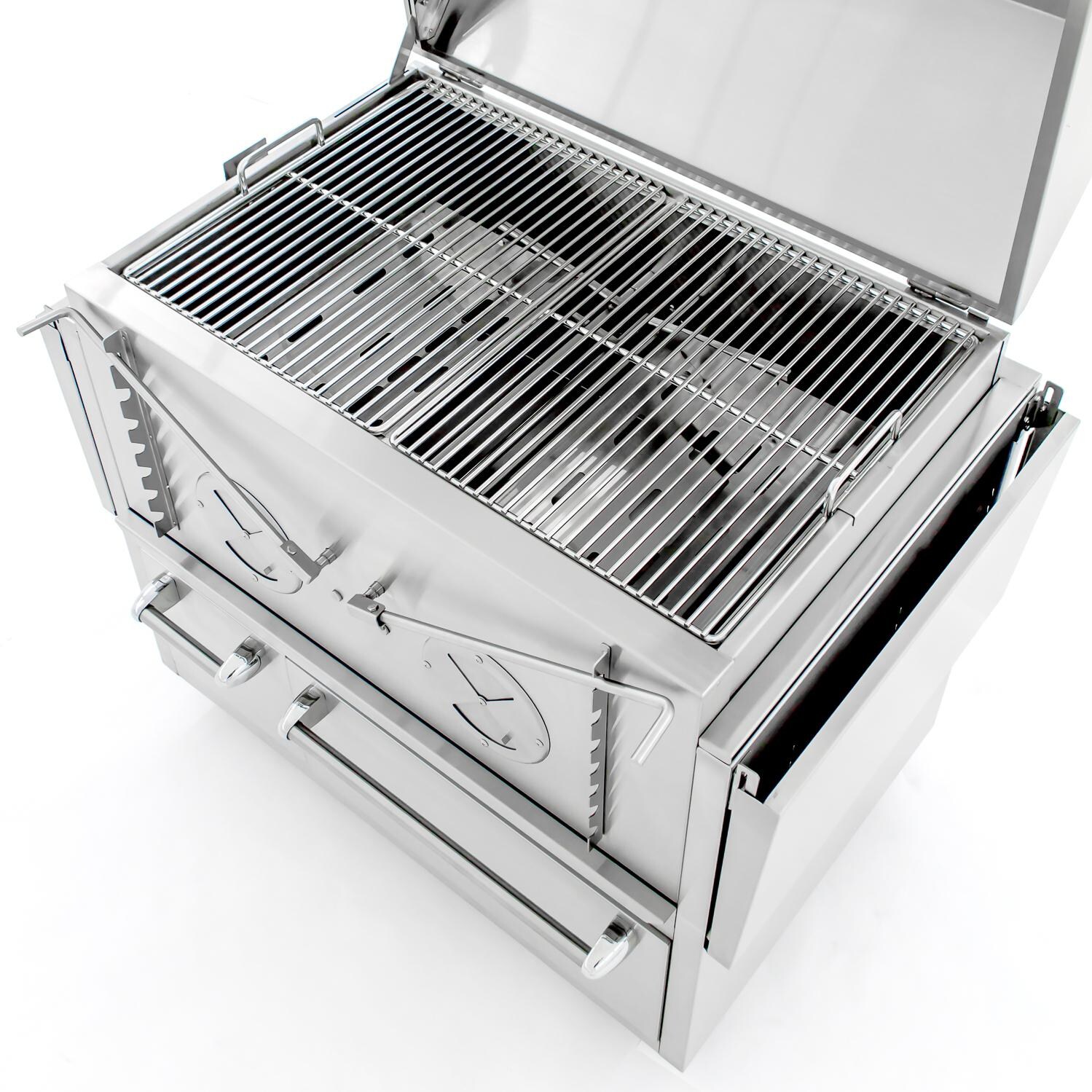 Cajun Grill Preaux 36-Inch Freestanding Charcoal Grill - Stainless Steel Cooking Grates thumbnail