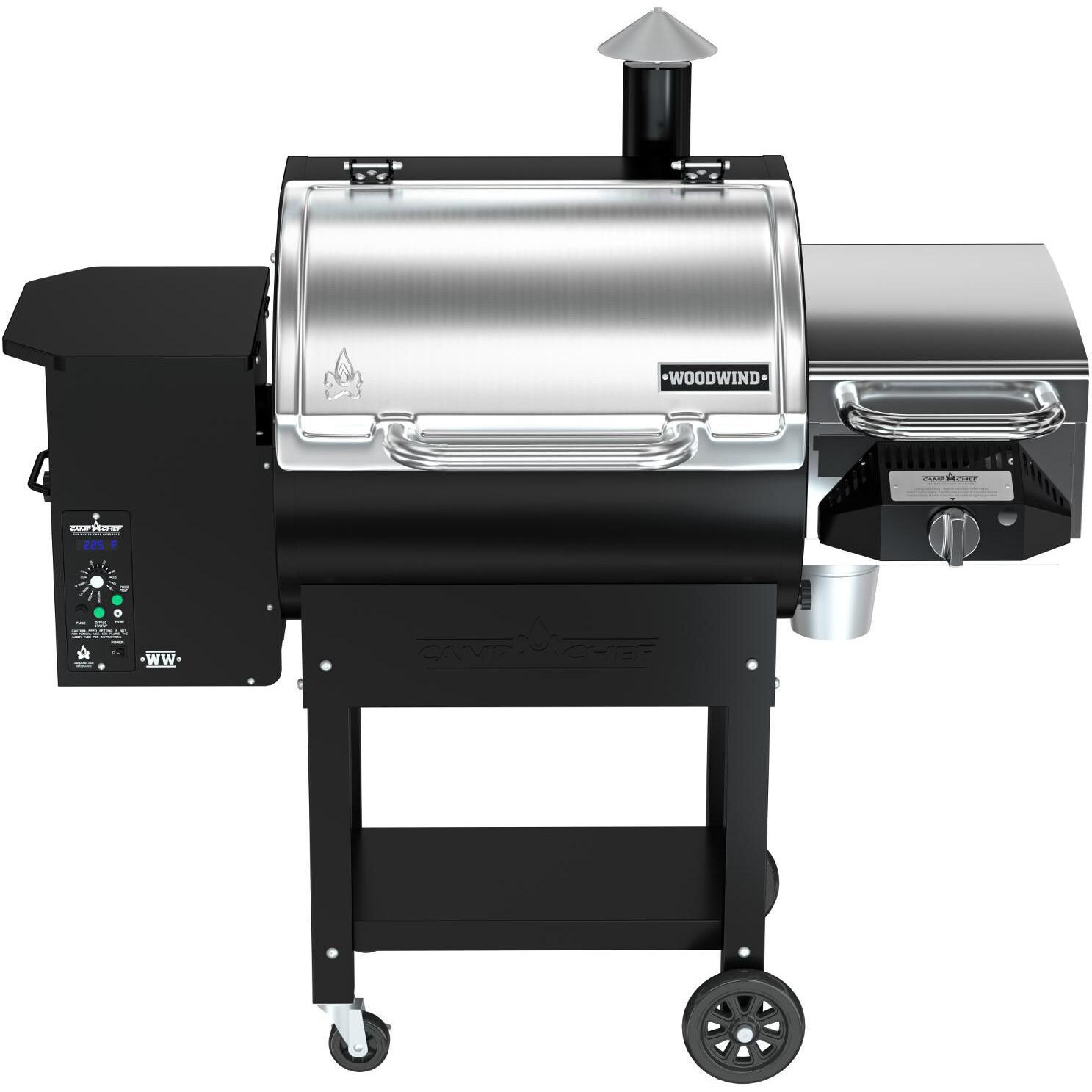 Camp Chef PG24WWSS Woodwind Pellet Grill On Cart With Sear Box - Front View thumbnail