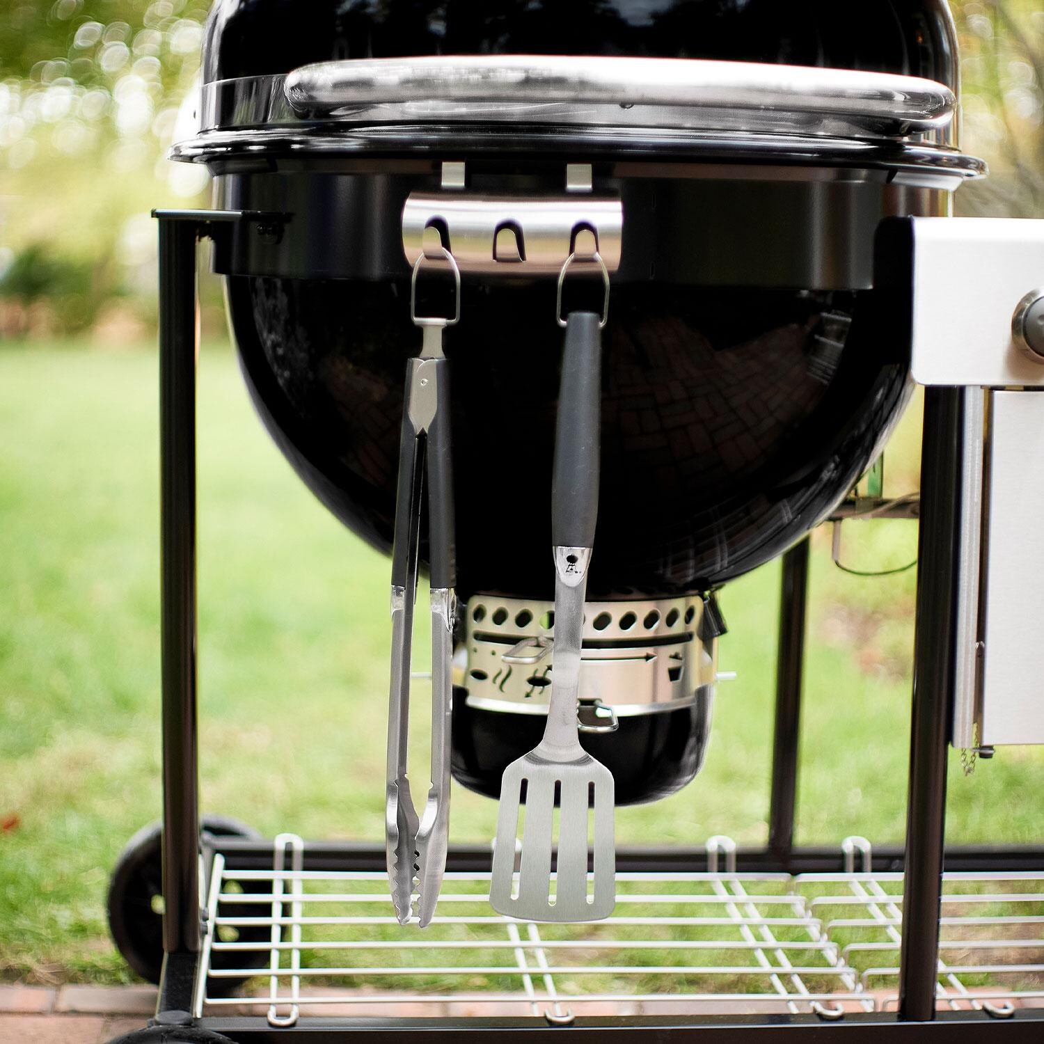 Weber 18501101 Summit 24-Inch Kamado S6 Charcoal Grill Center - Tool Hooks - Close Up - Detail thumbnail