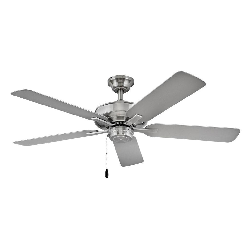 Hinkley Lighting Metro Wet 52 Inch Indoor / Outdoor Ceiling Fan - Brushed Nickel - 903352FBN-NWA
