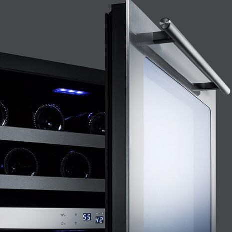 Summit Classic 46-Bottle Dual Zone Wine Cooler - CL24WC2 - Open Door View thumbnail