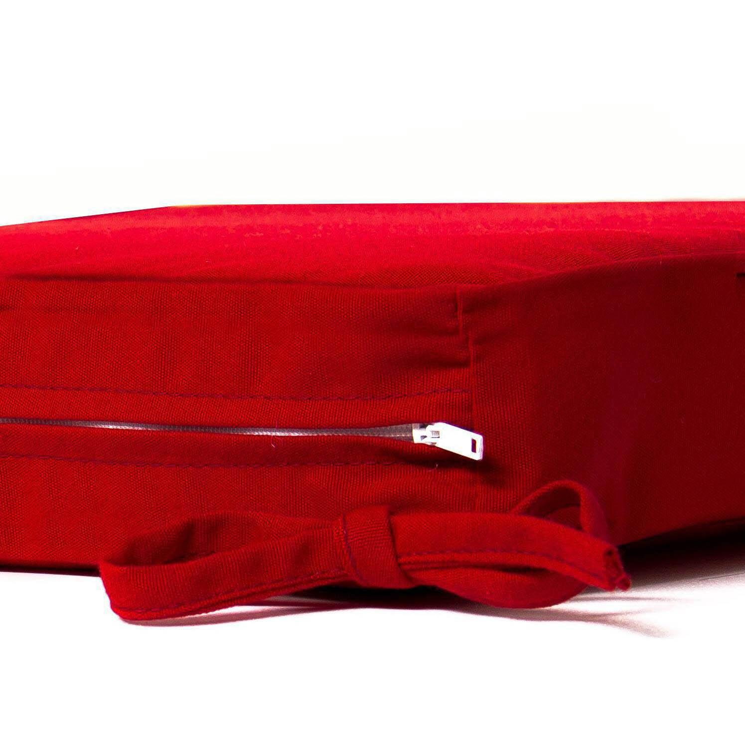 Large Replacement Seat Cushion With Knife Edge - Zipper and Tie Detail thumbnail