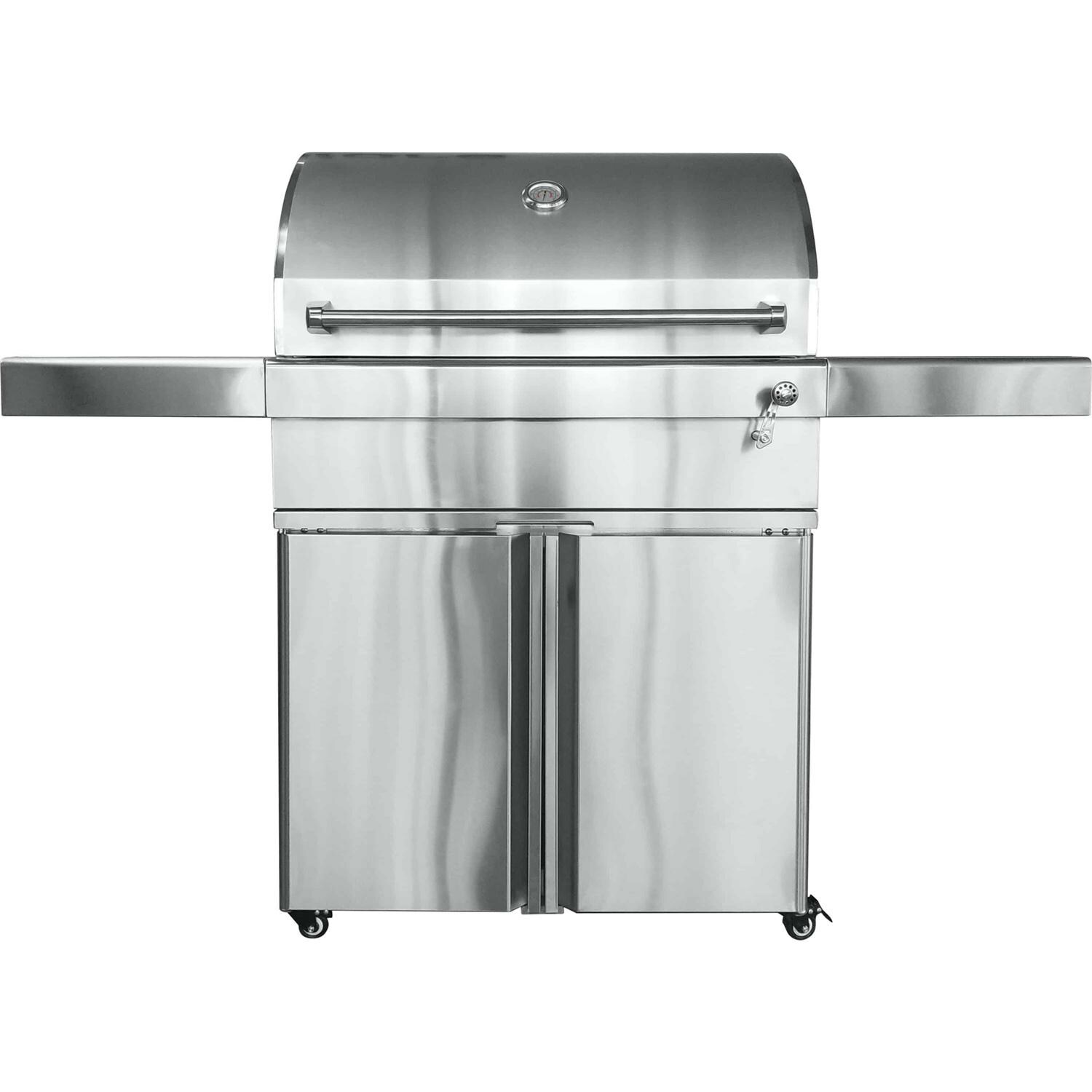 Turbo 32-Inch Stainless Steel Charcoal Grill With Adjustable Charcoal Tray - 32CHARCOALG image
