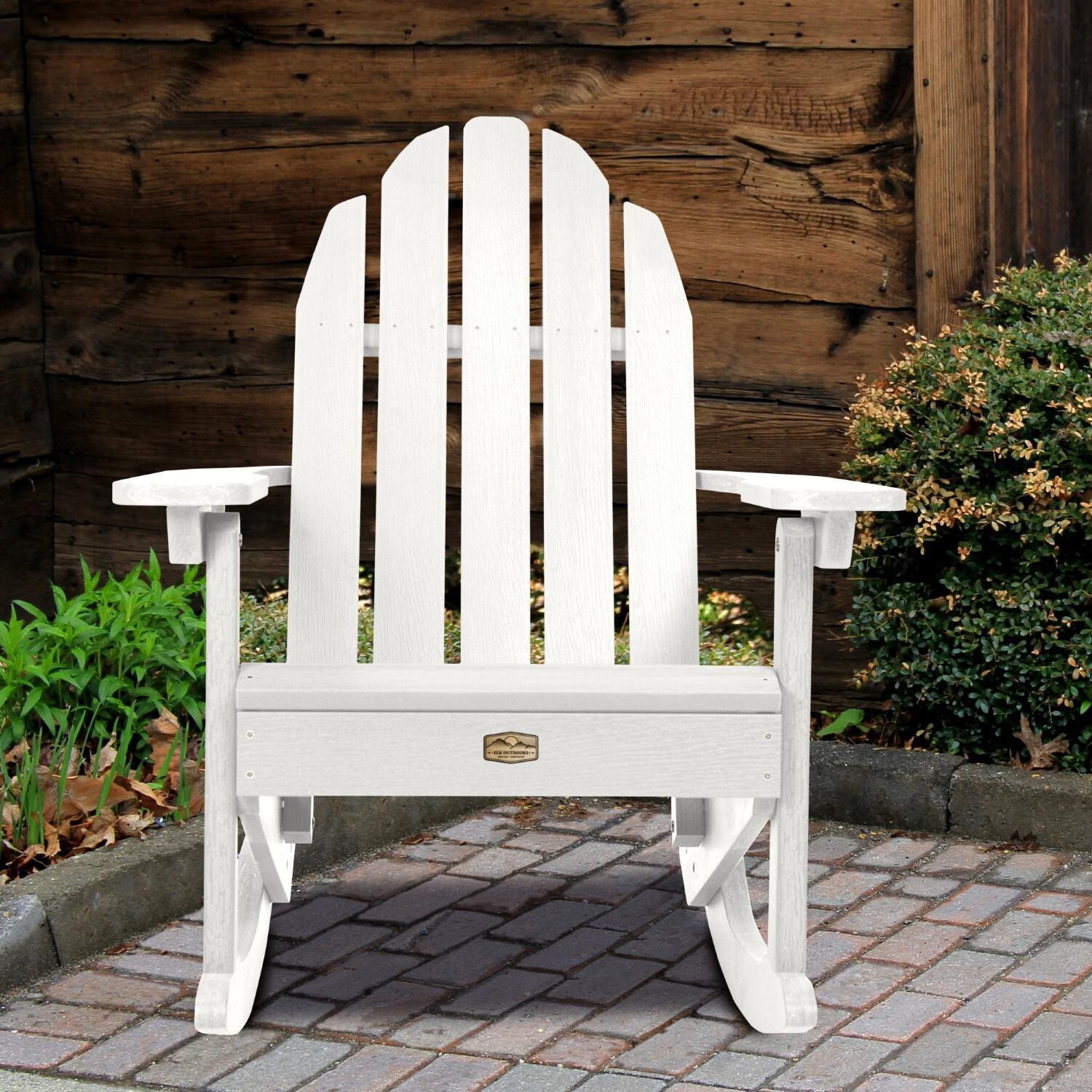Lakeview The Charmville Adirondack Rocking Chair - White - Front thumbnail